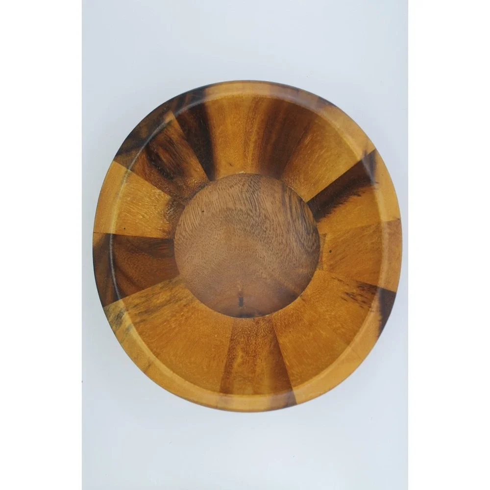 Nambe Yaro (no stamp) Acacia Wood Individual Salad Bowl Set Of 4